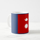 Cool Nepal Flag Koffiemok (Voorkant links)