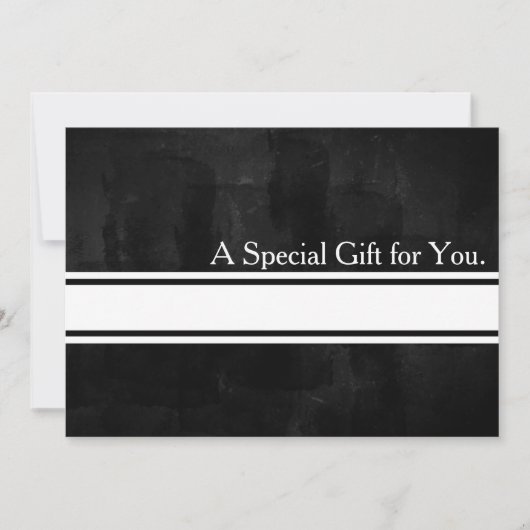 Cool nepsilver streep moderne cadeaubon (Voorkant)