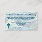 Cool Neptune's Trident Logo Waterproofing Metselwe Visitekaartje (Voorkant)