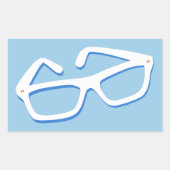 Cool Nerd Glasses Rechthoekige Sticker (Voorkant)