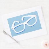 Cool Nerd Glasses Rechthoekige Sticker (Envelop)