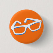 Cool Nerd Glasses Ronde Button 3,2 Cm (Voorkant)