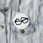 Cool Nerd Glasses Ronde Button 7,6 Cm (In situ)