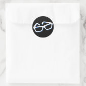 Cool Nerd Glasses Ronde Sticker (Tas)