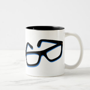 Cool Nerd Glasses Tweekleurige Koffiemok