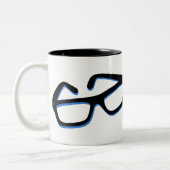 Cool Nerd Glasses Tweekleurige Koffiemok (Links)