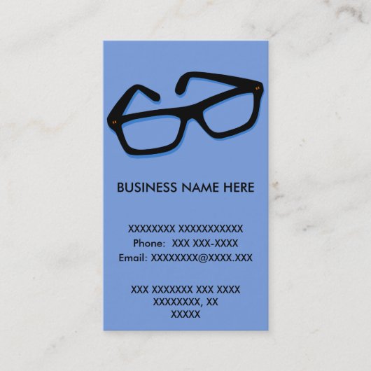 Cool Nerd Glasses Visitekaartje (Voorkant)