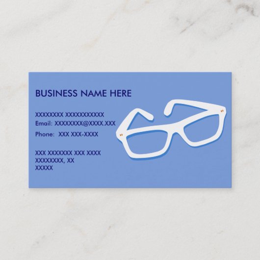 Cool Nerd Glasses Visitekaartje (Voorkant)