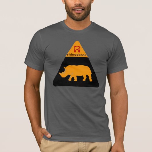 cool neushoorn dier t-shirt (Voorkant)