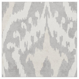 Cool neutraal grijs en beige ikat tribaal patroon stof