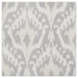 Cool neutraal grijs en beige ikat tribaal patroon stof