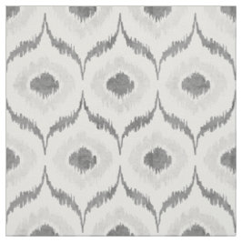 Cool neutraal grijs en wit ikat tribaal patroon stof