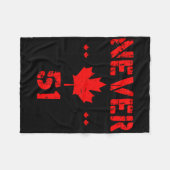 Cool Never 51st State Canada Vlag Grappig 51 State Fleece Deken (Voorkant (Horizontaal))