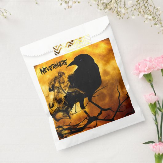 Cool 'Nevermore' Raven Sinaasappel Moon Black Spec Bedankzakje (Gezegeld)