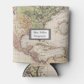 Cool New Wereldkaart Geography Teacher Blikjeskoeler (Voorkant)