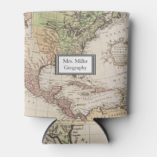 Cool  New Wereldkaart Geography Teacher Blikjeskoeler (Voorkant)