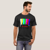 Cool New York City met TV Test Signal Illustration T-shirt (Voorkant volledig)