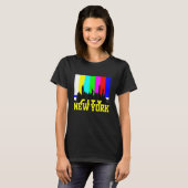 Cool New York City met TV Test Signal Illustration T-shirt (Voorkant volledig)