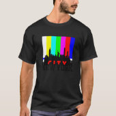 Cool New York City met TV Test Signal Illustration T-shirt (Voorkant)