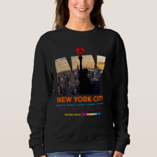 Cool New York City Skyline Illustratie De Graphic Trui