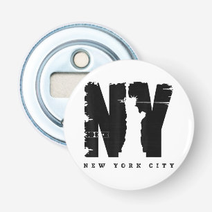 Cool  New York City Style Tee Shirts, Nieuw Y Button Flesopener