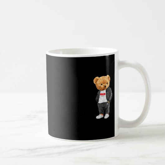 Cool New York City Teddy Bear Illustration Graphic Koffiemok (Rechts)
