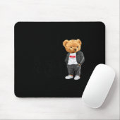 Cool New York City Teddy Bear Illustration Graphic Muismat (Met muis)