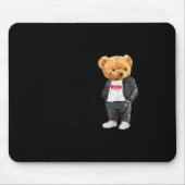 Cool New York City Teddy Bear Illustration Graphic Muismat (Voorkant)