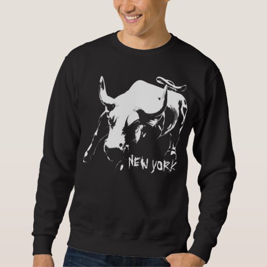 Cool New York Sweatshirt NYC Bull Shirt Souvenir (Voorkant)