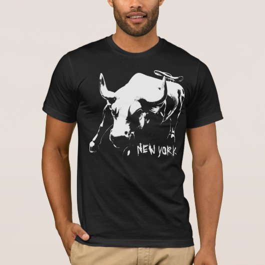 Cool New York T-shirt Bull NYC Shirt Souvenir (Voorkant)