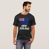 Cool New Zealand Flag T-shirt (Voorkant volledig)
