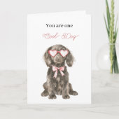 Cool Newfoundland-hond Hart Bril Verjaardag Kaart (Voorkant)