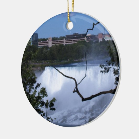 Cool Niagara Herfsten Keramisch Ornament (Links)