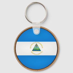 Cool Nicaragua-vlaggenzegel Sleutelhanger
