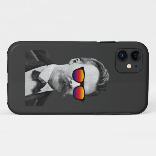 Cool Nietzsche met zonnebril Case-Mate iPhone Case (Achterkant (horizontaal))