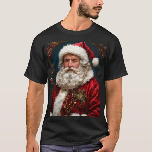 Cool Nieuwjaar T-shirt Kerstman (Voorkant)