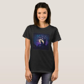 Cool Night Cat Illustration Moon Tree Unique Women T-shirt (Voorkant volledig)