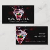 Cool Night Club Dancing Bar Nightlife Business Visitekaartje (Voorkant / Achterkant)