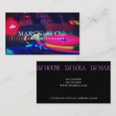 Cool Night Club Dancing Bar Nightlife Business Visitekaartje (Voorkant / Achterkant)