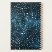 Cool Night Sky Constellations Gepersonaliseerd Planner (Achterkant)