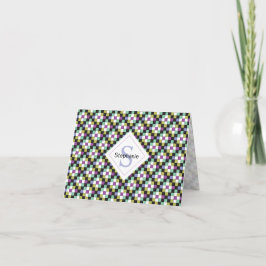 Cool Nine-Patch Quilt Pattern Note Kaart