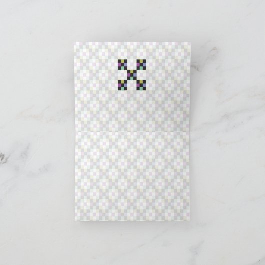 Cool Nine-Patch Quilt Pattern Note Kaart (Binnen)