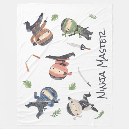 Cool Ninja Kinder  Genderneutraal ontwerp Fleece Deken (Voorkant)