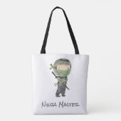 Cool Ninja Kinder  Genderneutraal ontwerp Tote Bag (Achterkant)