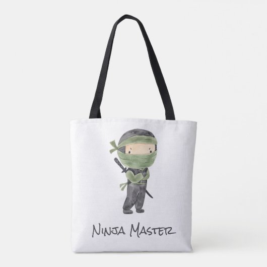 Cool Ninja Kinder  Genderneutraal ontwerp Tote Bag (Achterkant)