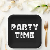 Cool Ninja Warrior Kind Zwart Wit Verjaardagsfeest Papieren Bordje