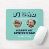 Cool No.1 Papa Aangepaste Foto Eerste Vaderdag Muismat (Met muis)