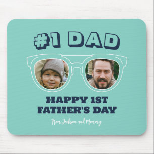 Cool No.1 Papa Aangepaste Foto Eerste Vaderdag Muismat