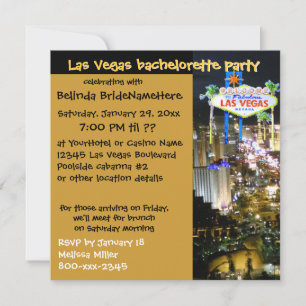 Cool nodigt uit voor Las Vegas Bachelorette Kaart