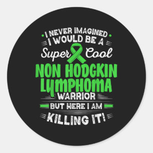 Cool Non Hodgkin Lymphoma Warrior Non Hodgkin Lymp Ronde Sticker